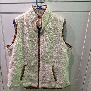 Old Navy L Sherpa cream vest